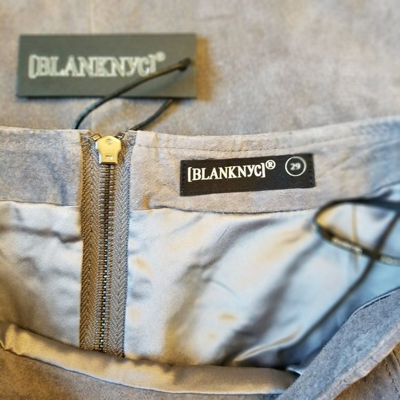 BLANKNYC Gray Suede Leather Lined Miniskirt - Picture 4 of 6